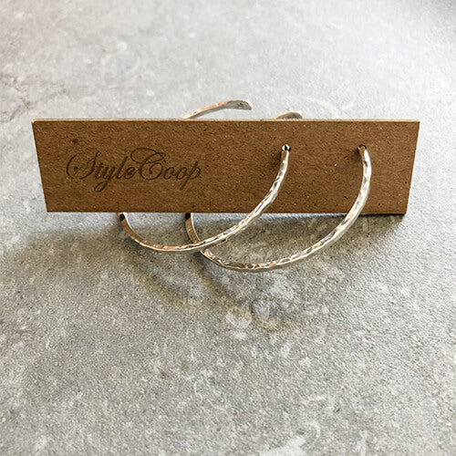 Hammered Hoop Earrings