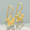 Lotus Flower Earrings Gold